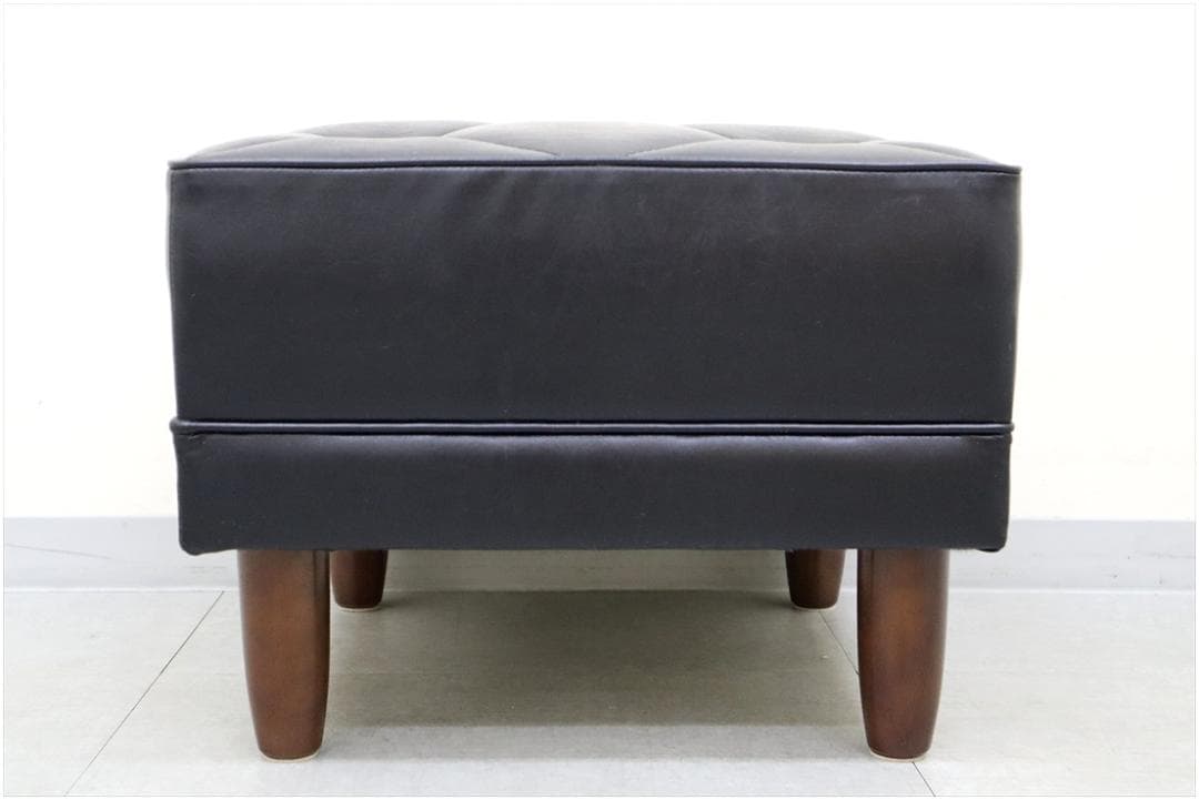 カリモク60 ロクマル オットマン スタンダード ブラック 椅子 スツール