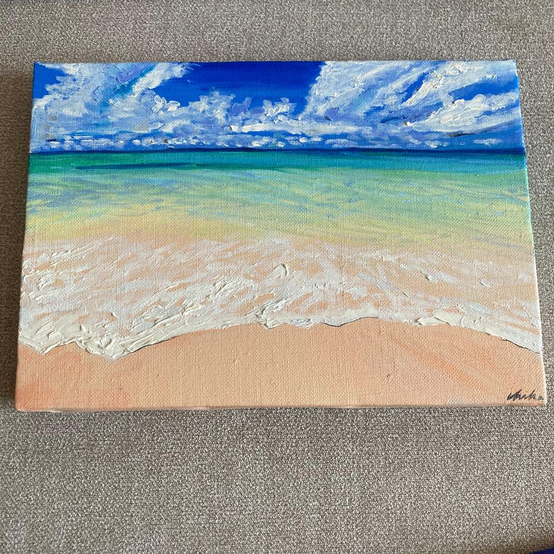 ５枚セット　油絵　インテリア　絵　ハンドメイド　アート　ハワイ　ロンハーマン