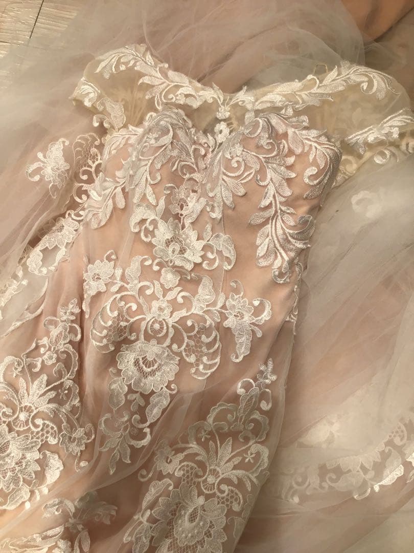 YNSWEDDING刺繍入りマーメイドウェディングドレス