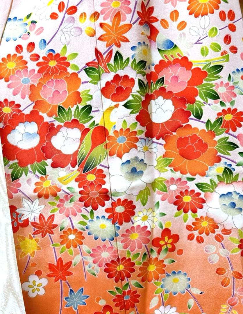 【豪華友禅】七五三　5歳〜7歳　女の子　正絹　ピンク系