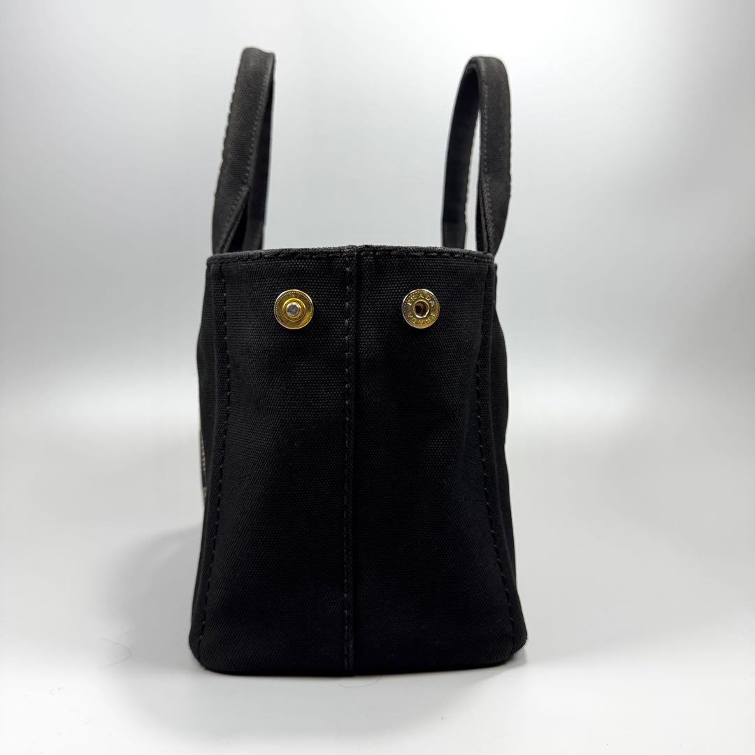 PRADA カナパ S ブラックキャンバス ハンドバッグ