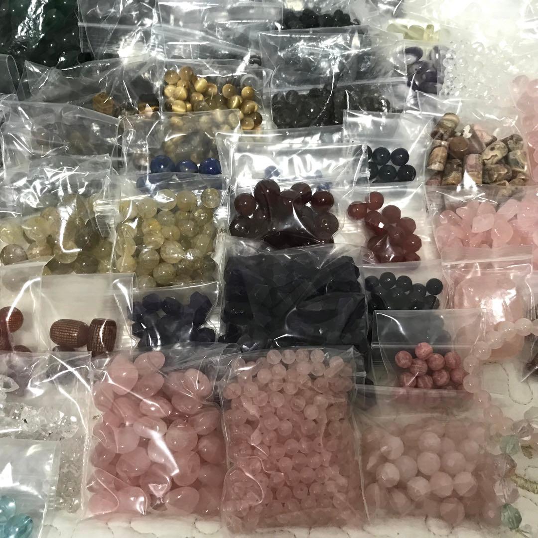 まとめ売り　パワーストーン　パーツ　ブレスレット　さざれ　水晶　4,795g