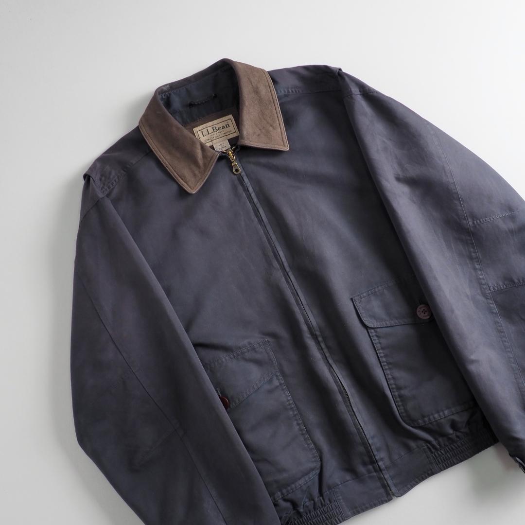 エルエルビーン 希少 スイングトップ ネイビー 襟レザー 美品 - メルカリ