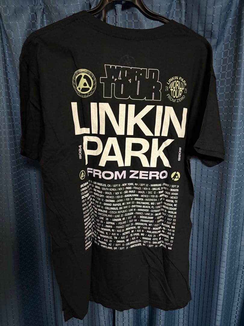 貴重】リンキンパーク 2025 ブラック ツアーTシャツ XL linkinの通販は
