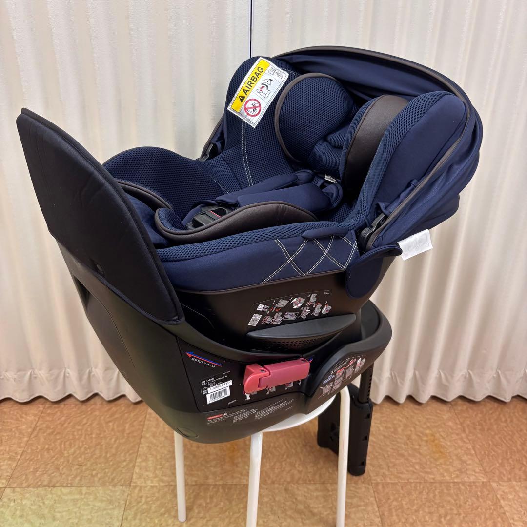 クリーニング済　☆極美品☆　新生児　エールべべ　クルット4S　グランス　ネイビー