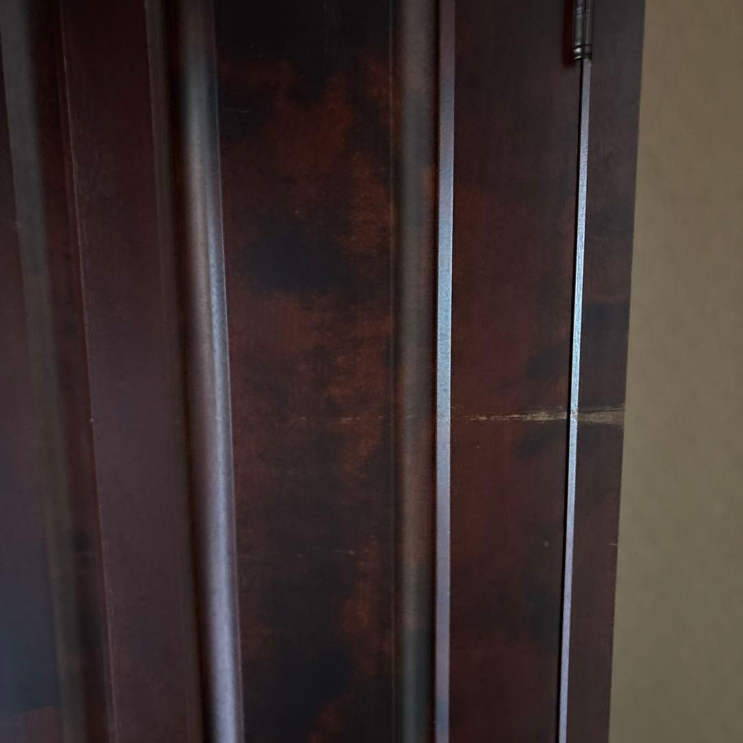 ダークブラウン扉付き収納 北海道民藝家具 洋タンス