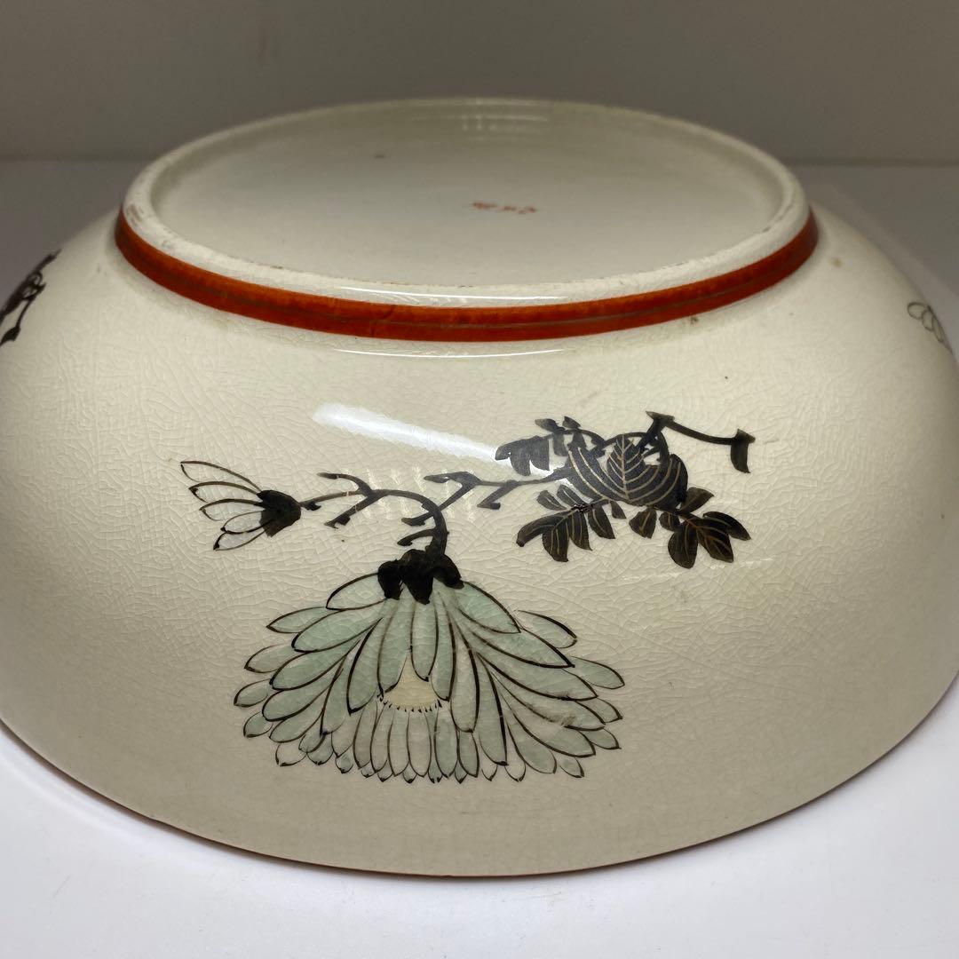eaccさん専用時代　九谷焼　フクロウ図鉢　直径27㎝　東Y7-0306①タエチ