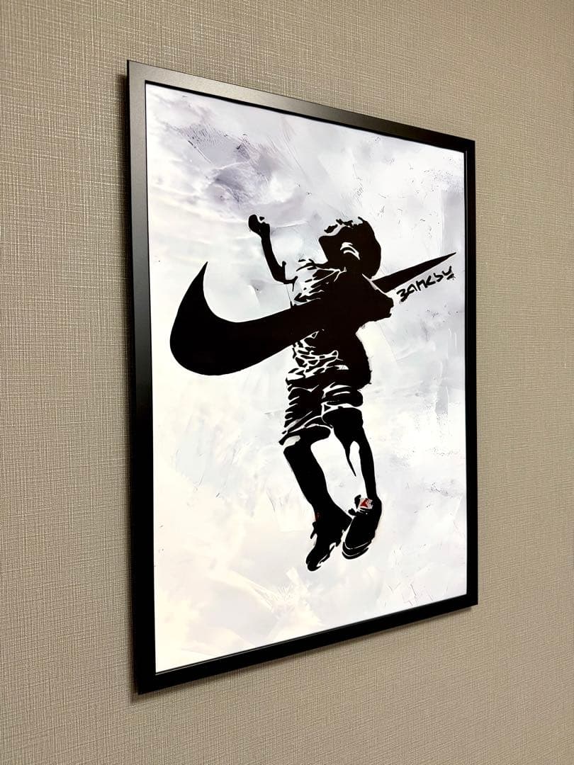 No.239フレーム付きキャンバスアート　バンクシー　バスキア　インテリア絵画
