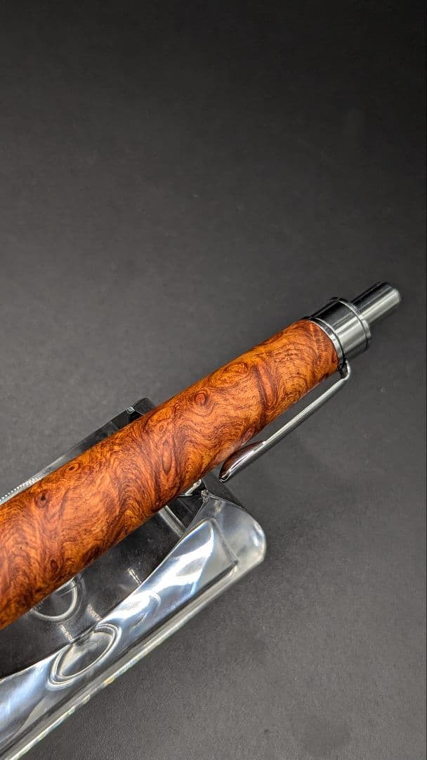 226ペン工房翌檜 本花梨瘤杢 木軸シャーペン 木軸ボールペン