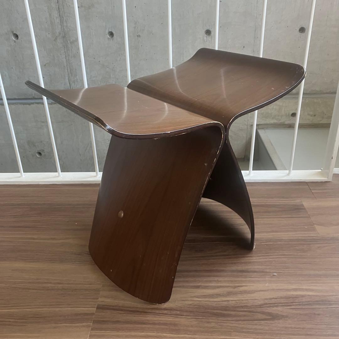 柳宗理 バタフライスツール 天童木工 tendo 旧ロゴ ヴィンテージ