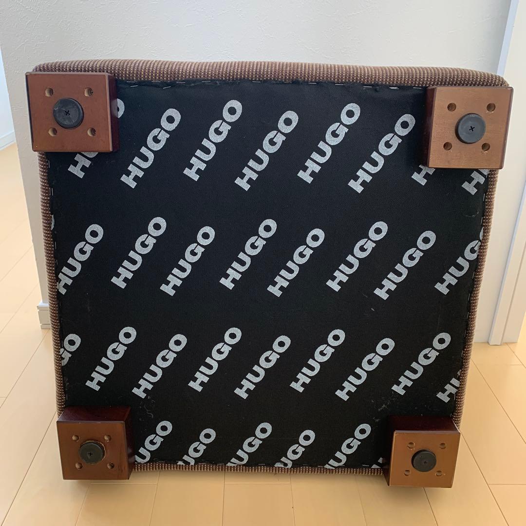 HUGO ブラウン オットマン　スクエアスツール