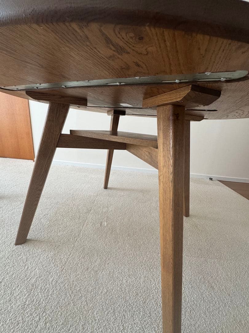 【吉原】unico ウニコADDAY ラウンドダイニングテーブル