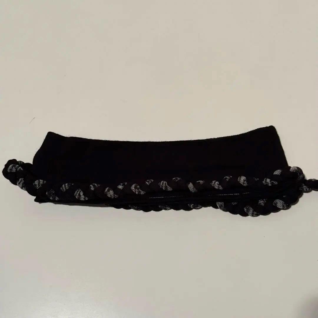 ヘアアクセサリー PERVERZE Braid Trim Knit Hair Band Black