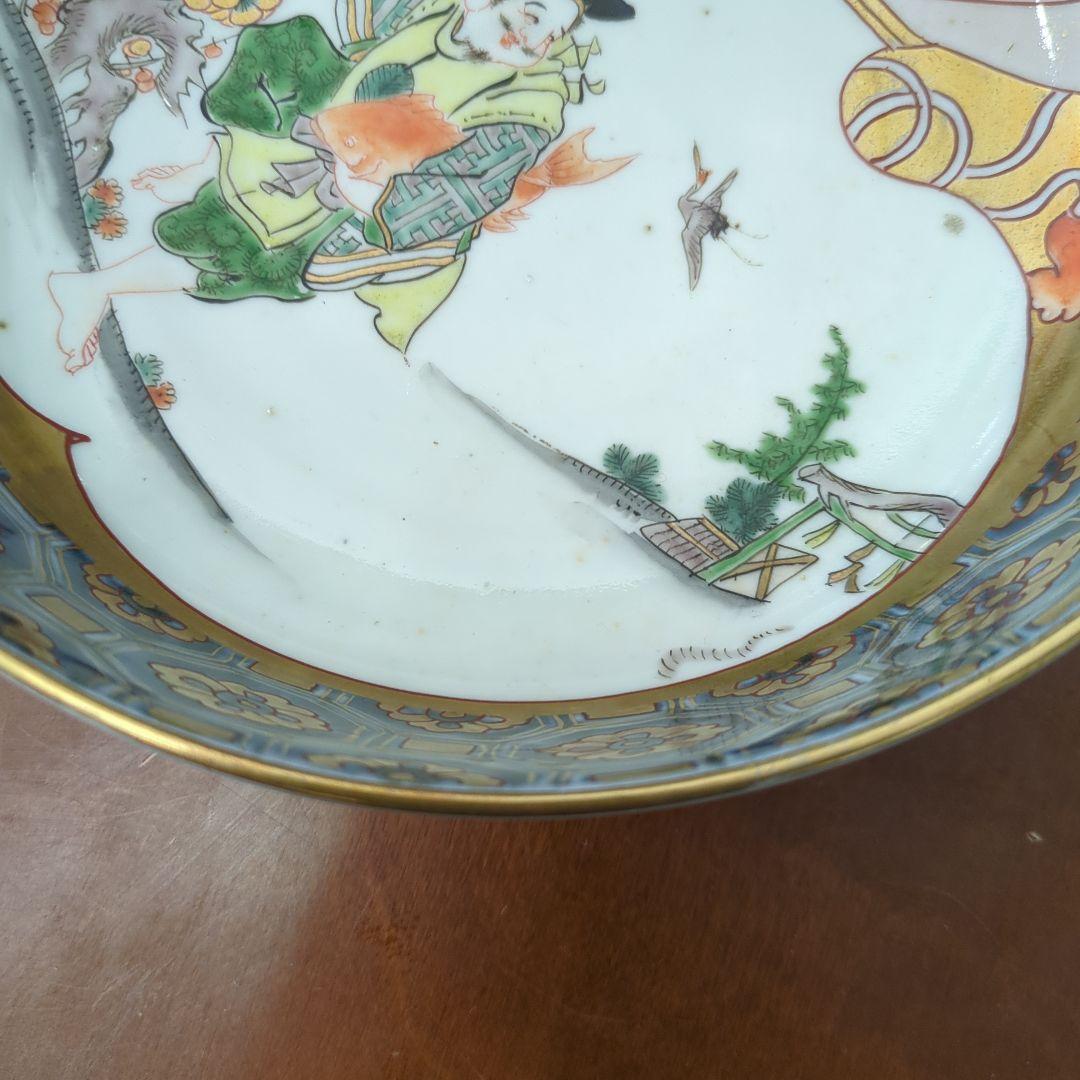骨董 古伊万里 恵比寿様 縁起柄 金彩 染錦 鉢 大鉢 器 美品 - メルカリ