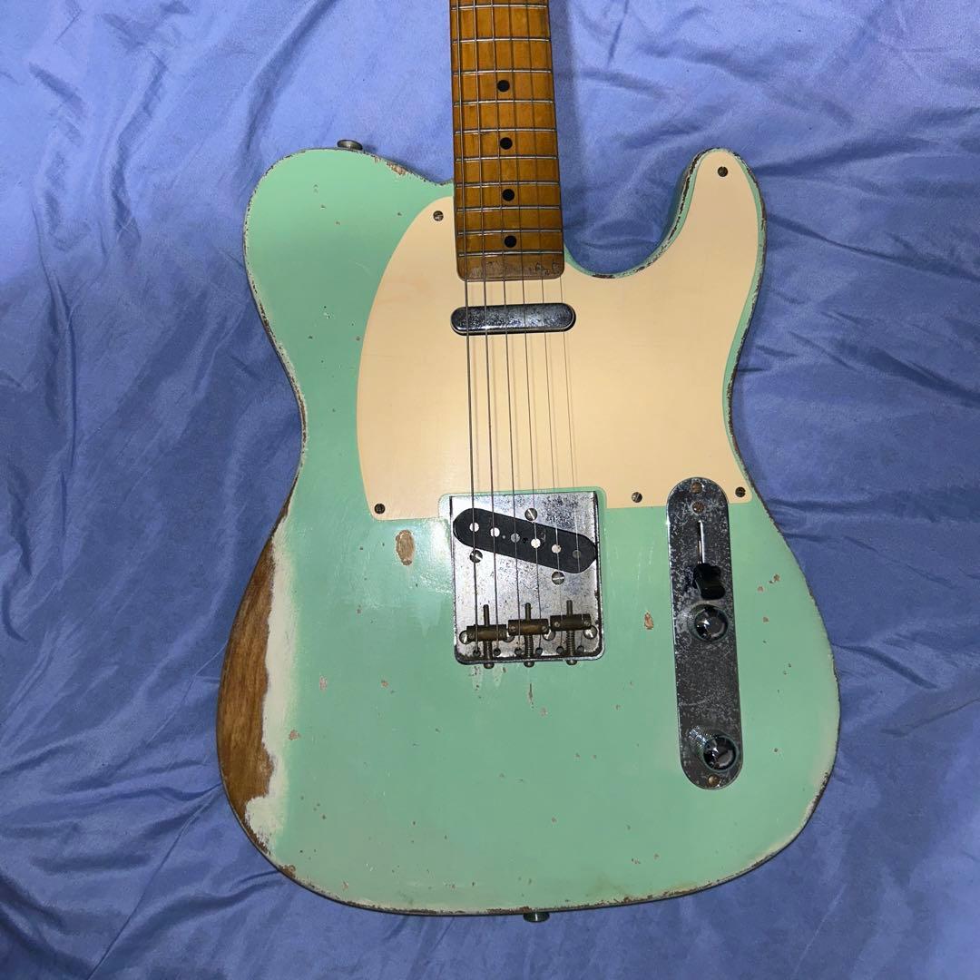 フェンダージャパンテレキャスターサーフグリーンレリック加工済み