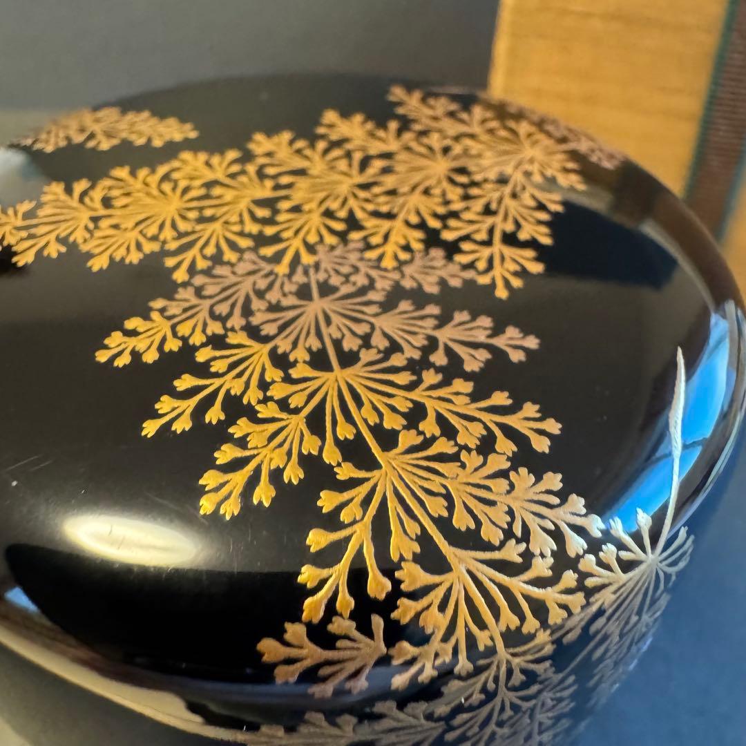 茶道具 羊歯棗 一瓢斎作 共箱付き