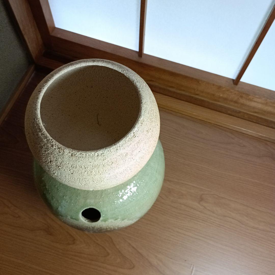 信楽焼 水琴窟 大器の器 卓上水琴窟
