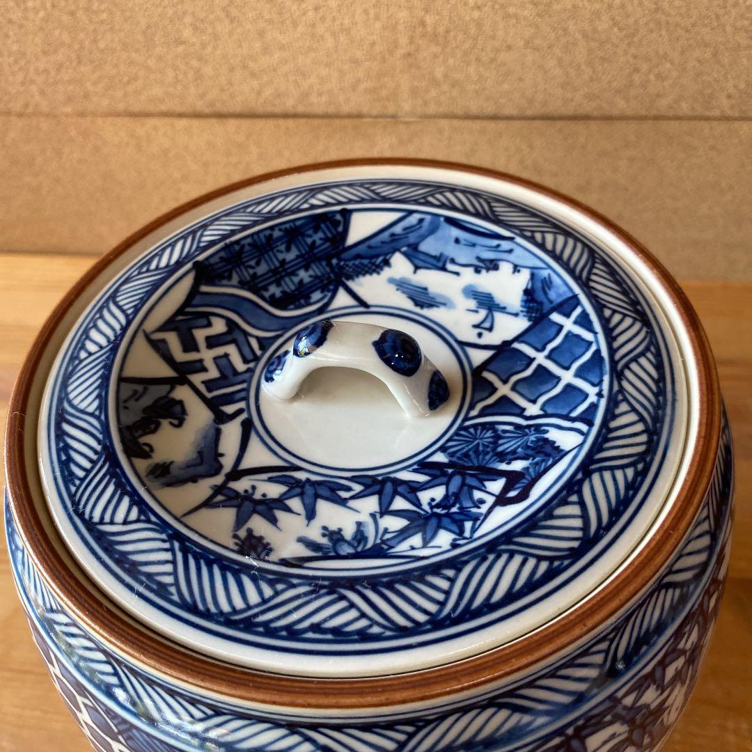 【茶道具】平安玉堂窯　祥瑞扇面図水指　（共箱）　○