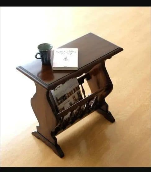 サイドテーブル 木製 マホガニー クラシック ダークブラウン