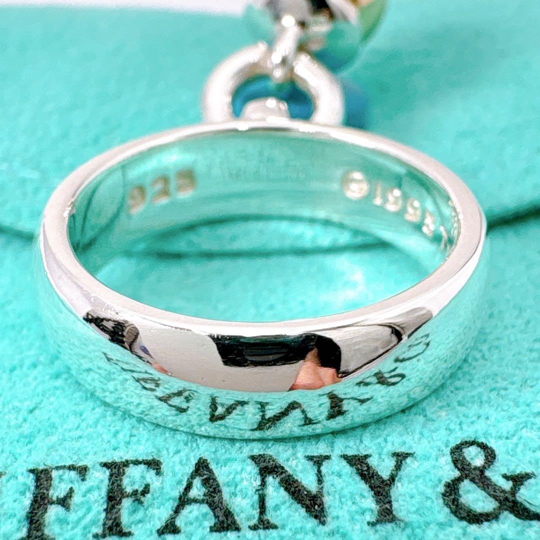 美品 オールドティファニー ボールダングル コンビ8.5号 シルバー k18