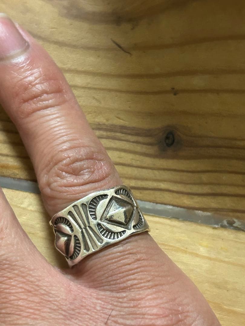 【希少】シルバー925リング　THE FLAT HEAD アメカジ　ナバホ