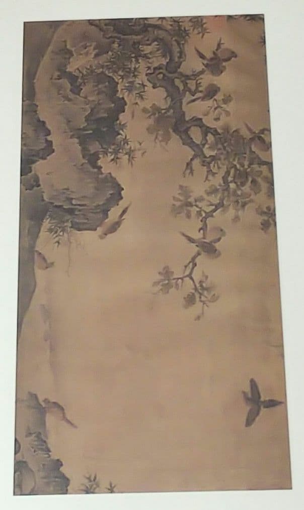 中国美術 五代 黄筌（10世紀）【竹石錦鶏図】 複製画 中国画 水墨画