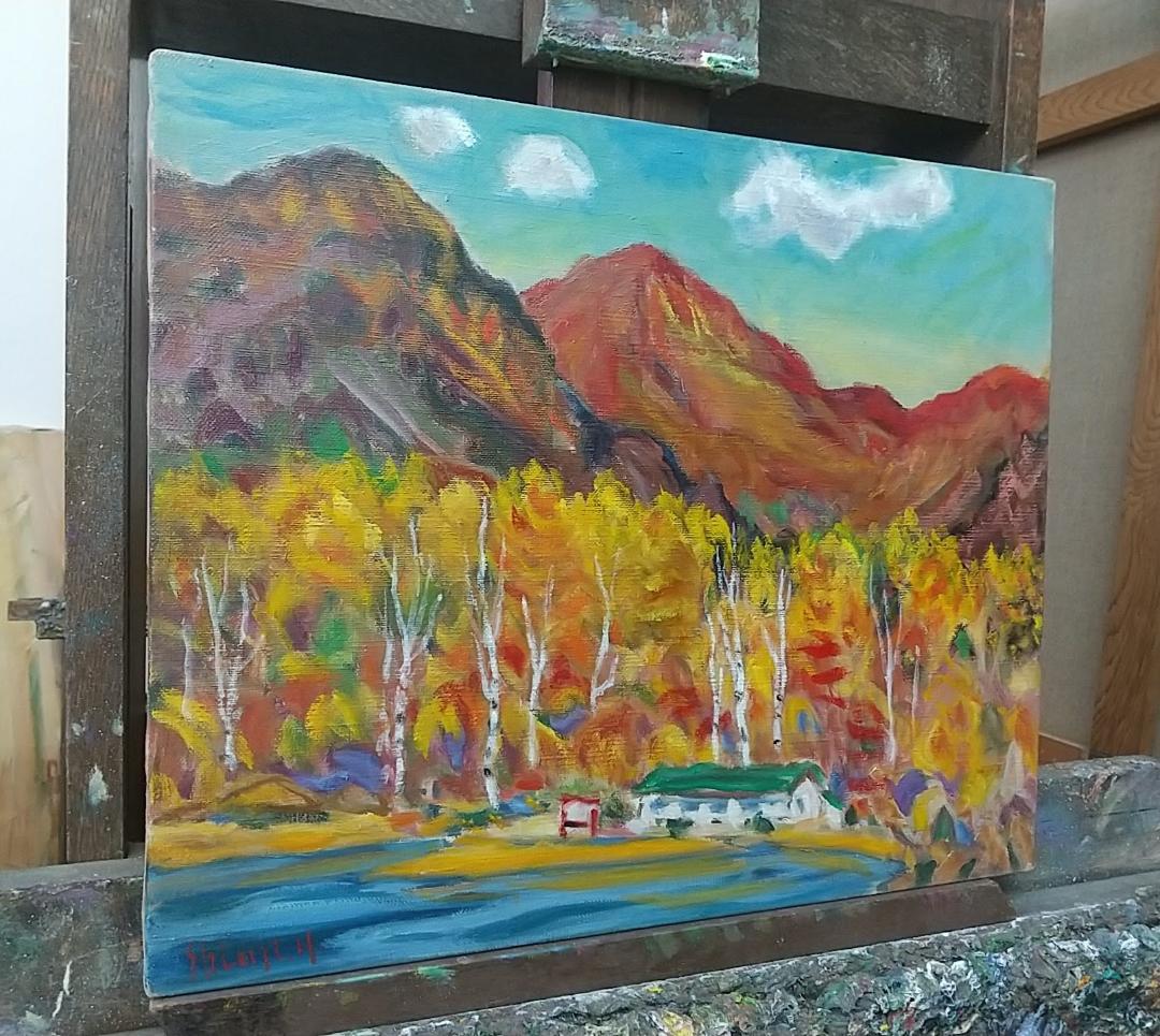 「奥日光 」 F8 絵画 油絵 油彩画 風景画 アート