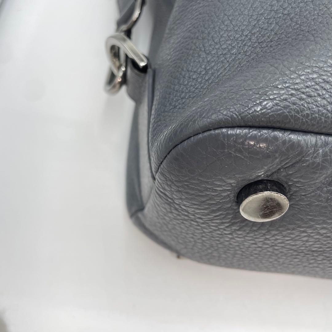 ジミーチュウ　サヴィル　トートバッグ　ビジネスバッグ　メンズ　レザー　グレー