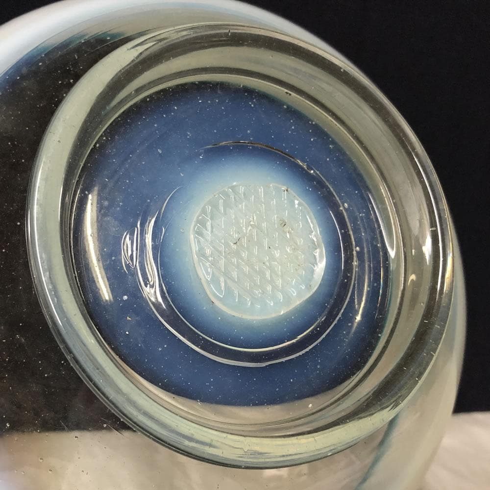 e2254 乳白ガラス 鉢 口径21.5cm ガラス鉢 乳白色 硝子鉢