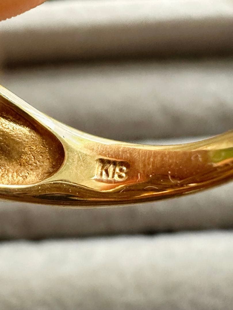 【早い者勝ち】K18ゴールド ウェーブデザインリング