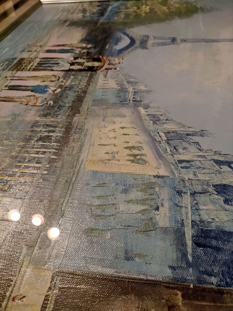 希少 A. Herbert エッフェル塔 油彩画