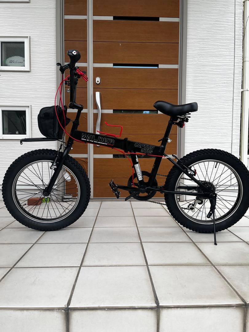 20インチ折りたたみ自転車 キャプテンスタッグ ワイルダー マットブラック