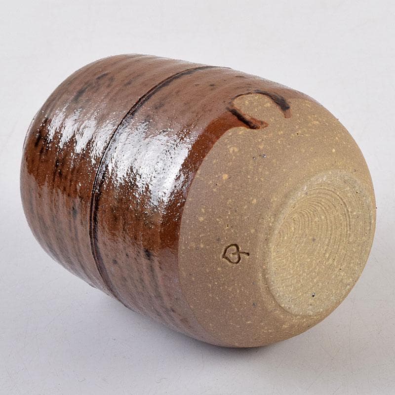 茶道具 瑞光窯造 佐々木八十二作 筒井写 瀬戸茶入 仕覆付 共箱 C 8909