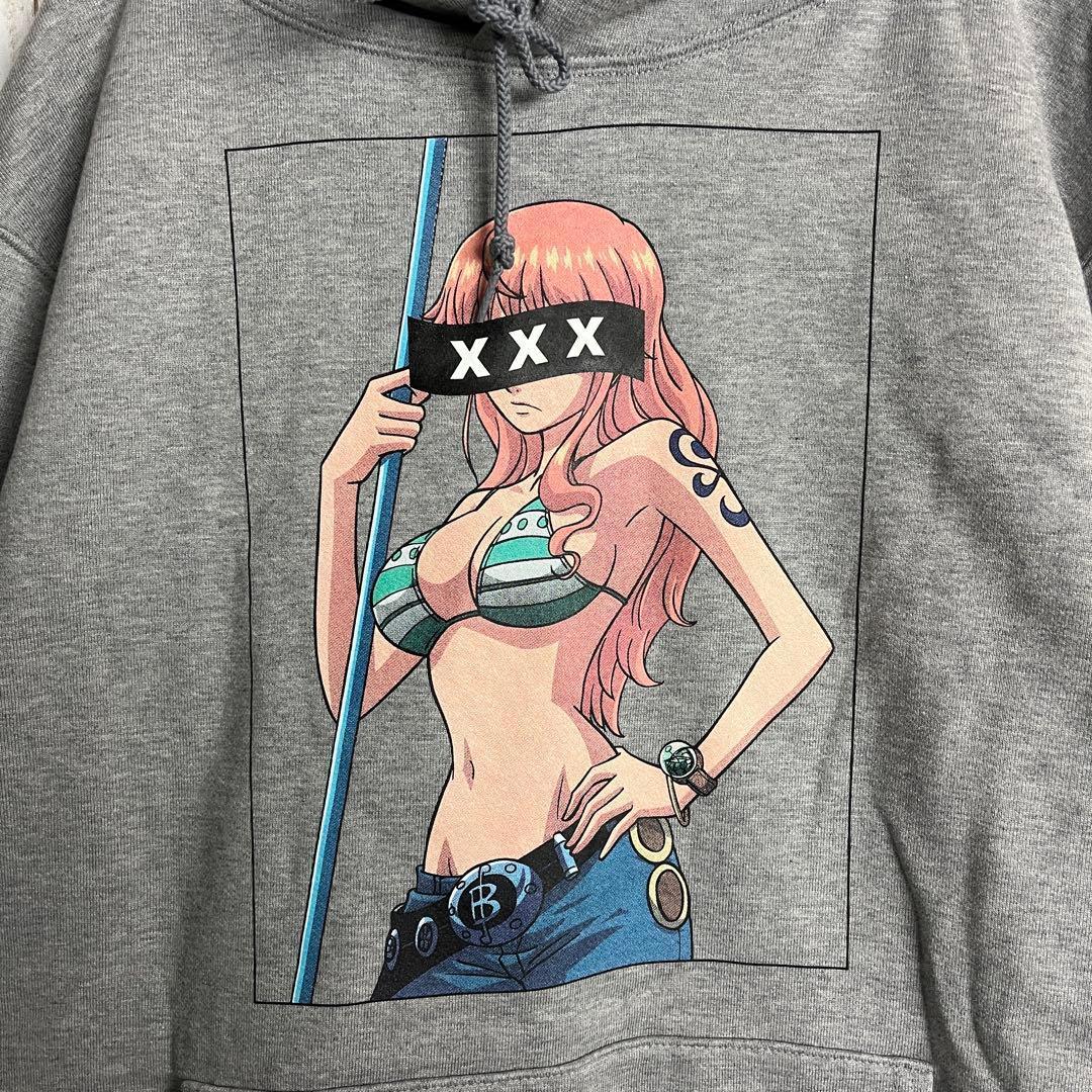 【即完売モデル】ゴッドセレクション☆ワンピース ナミ両面プリントパーカー 希少