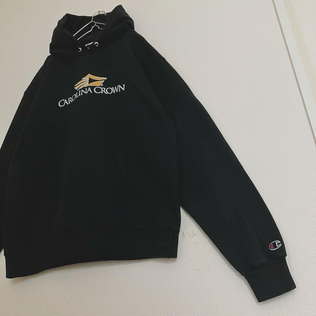 チャンピオン 裏起毛 カロライナクラウン 刺繍目玉 袖太スウェット フーディー