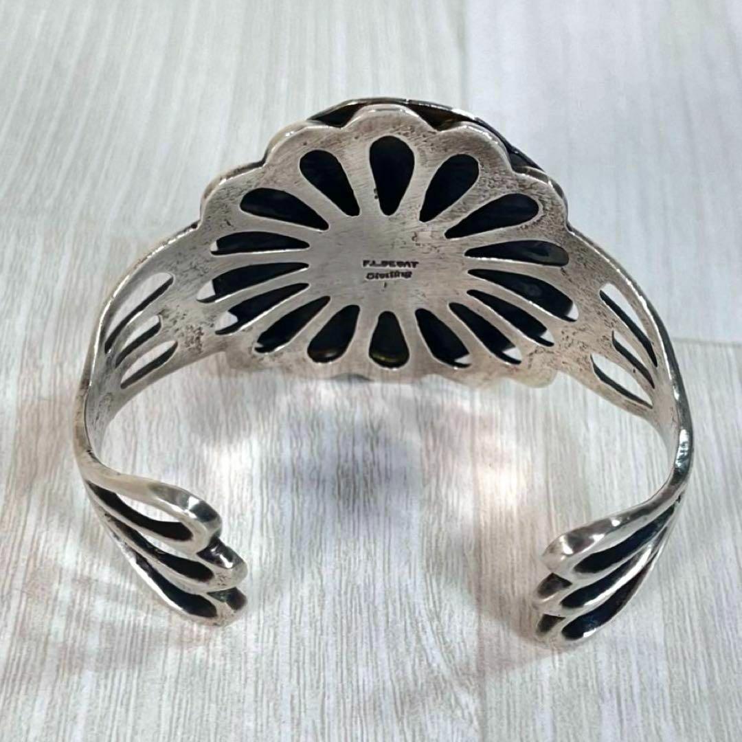 【良品】ナバホ族　バングル　ターコイズ　F.L. BEGAY作　シルバー925