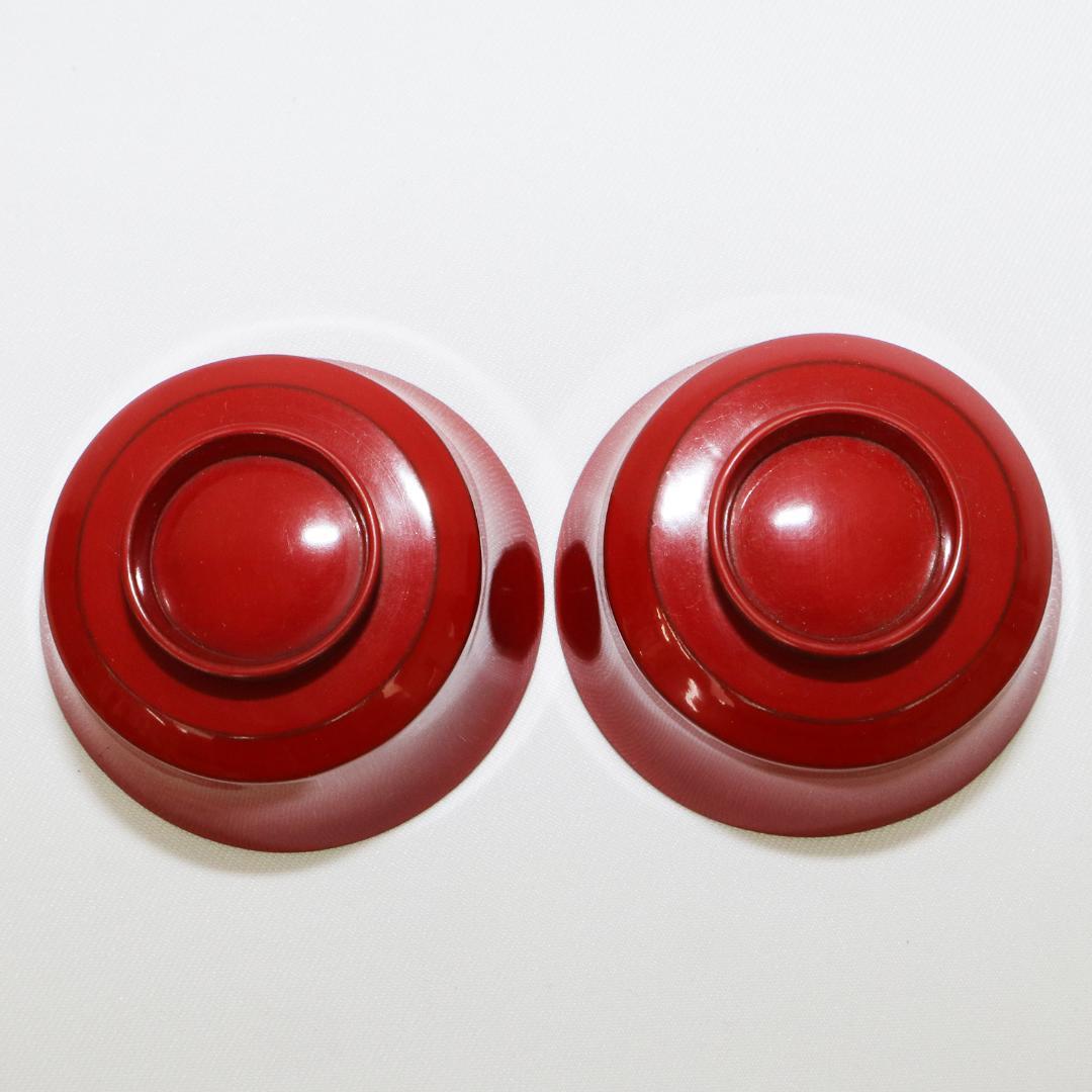 朱塗り 蝙蝠 コウモリ ぐい呑み 2客 金彩 おちょこ 煎茶 酒器 茶器