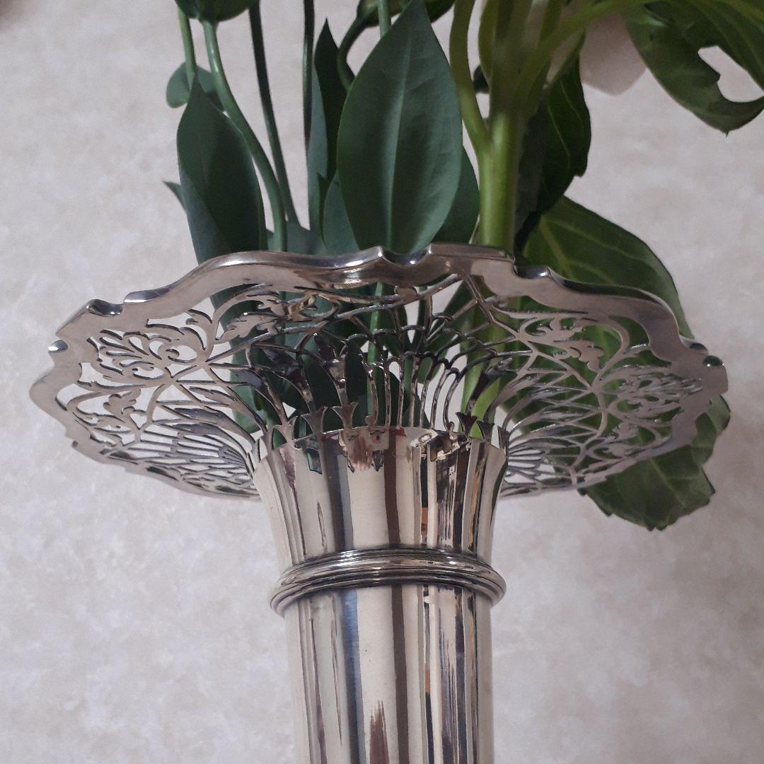 アンティーク(1909年製造) 花器(純銀) イギリス製