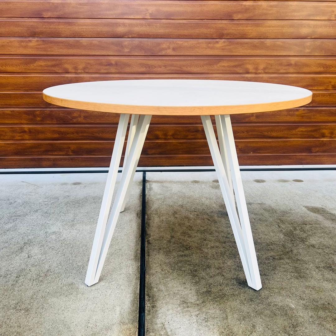 美品 KANADEMONO カナデモノ カフェ テーブル 100cm オーク