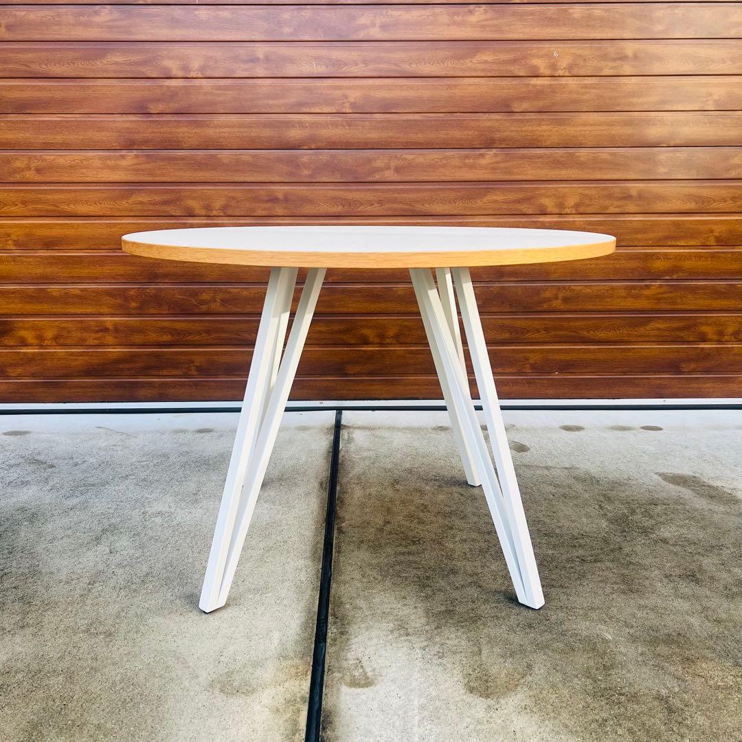 美品 KANADEMONO カナデモノ カフェ テーブル 100cm オーク