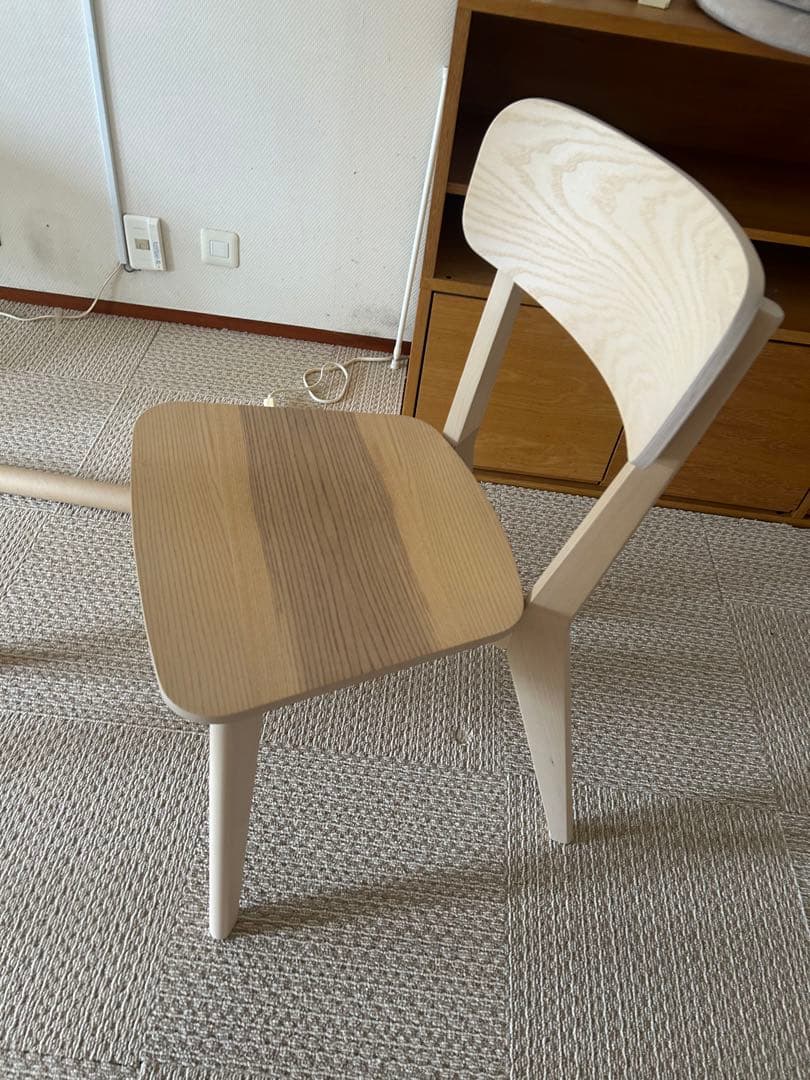 美品 IKEA LISABO 円形 丸 テーブル ダイニング チェア 2脚セット