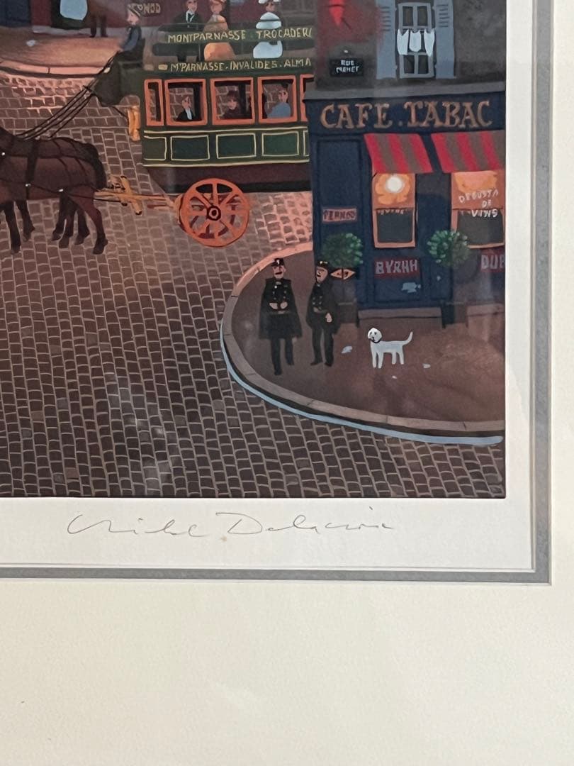 ミッシェル・ドラクロワエッフェル塔の灯り シルクスクリーン