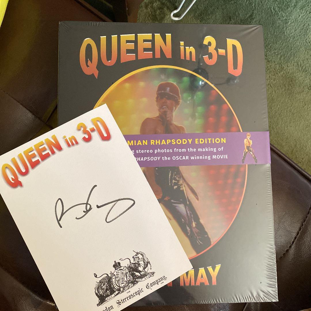 QUEEN 3D ブライアン・メイ直筆サイン
