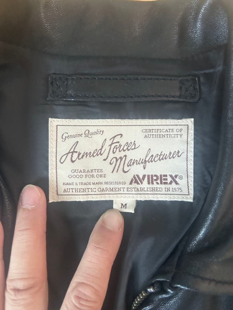 AVIREX レザージャケット ブルーエンジェルス サイズM - メルカリ