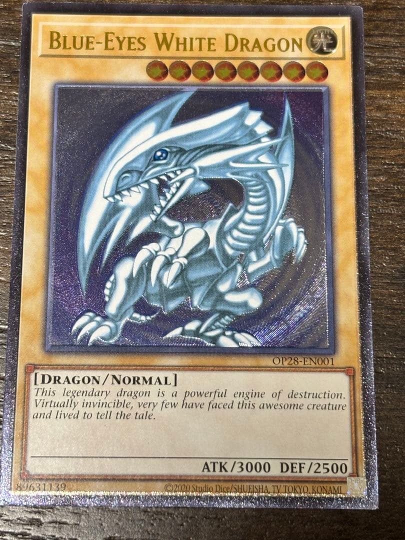 ☆青眼の白龍☆北米版 海外初登場レリーフ OP28-EN001 OTS28