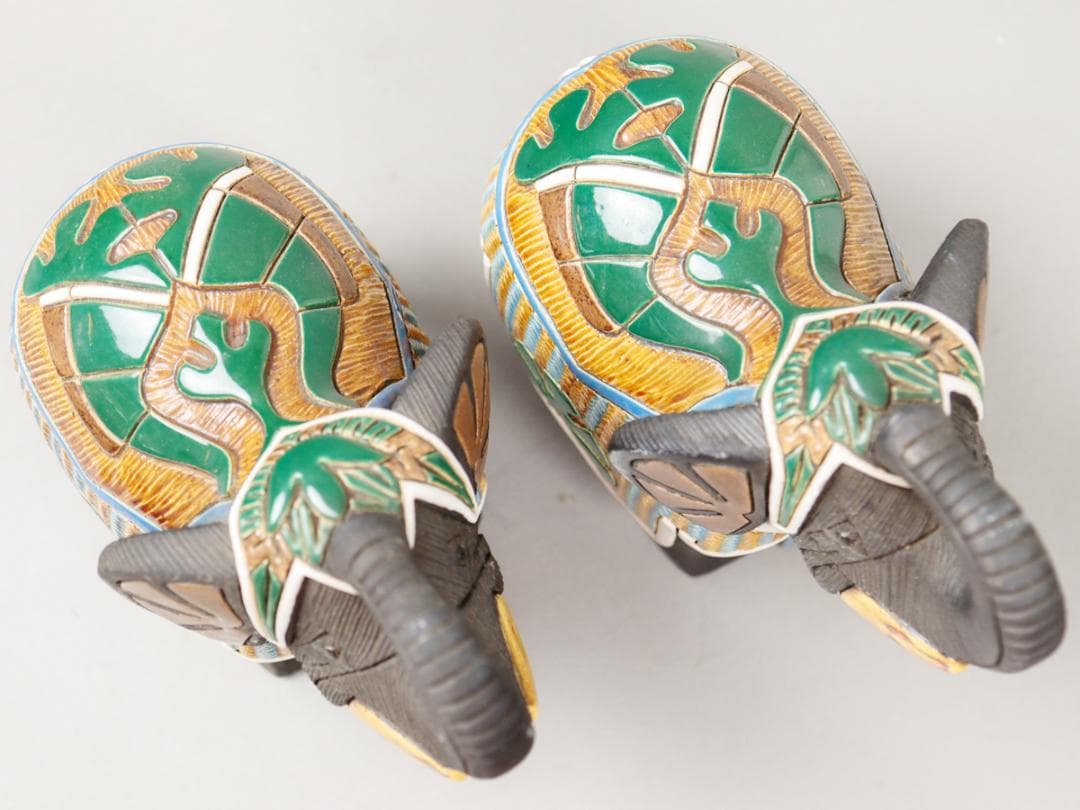 アーテサニア・リンコナダ ゾウ ペア 19.5cm 象 陶製 置物