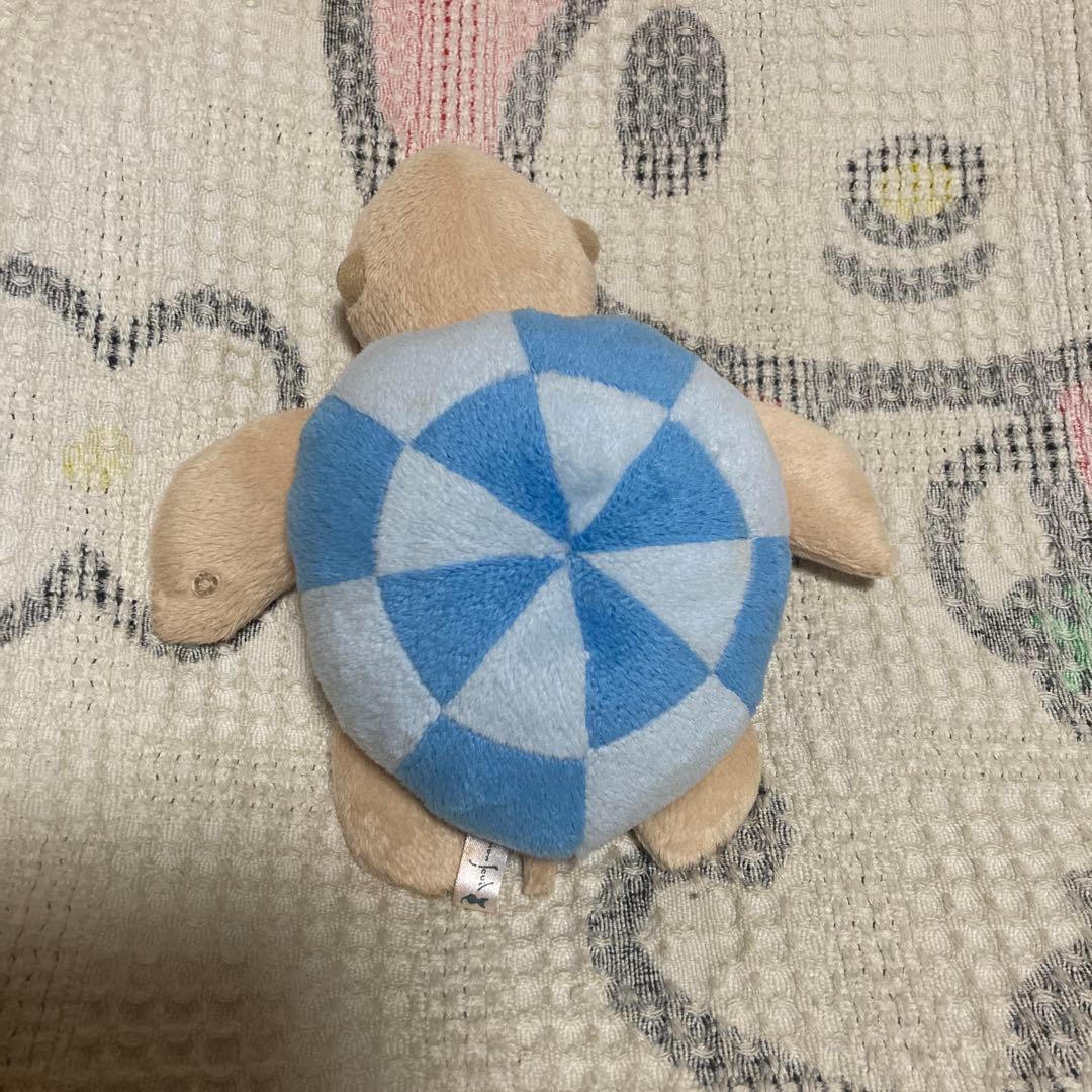 モンスイユ　MAY BLUE カメ　ぬいぐるみ　中古品　穴あき有