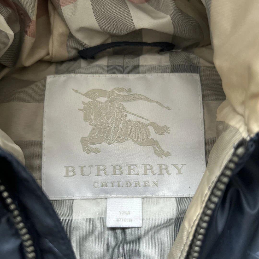バーバリー　ジャンプスーツ　ベビーアウター　70 80 ネイビー　ダウン