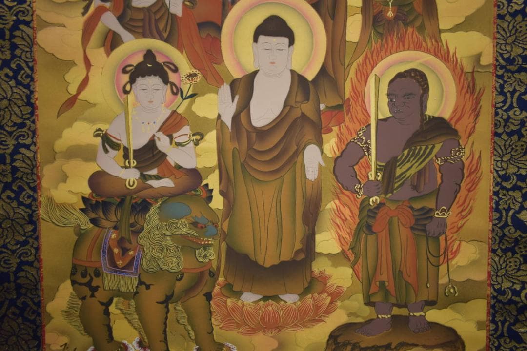 /臥龍/十三仏図/桐共箱付/布袋屋掛軸HI-924