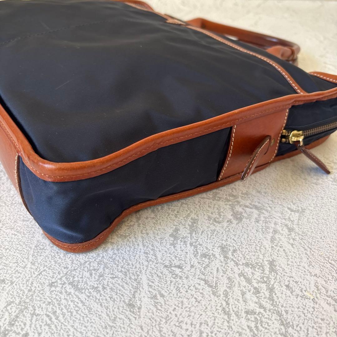 Felisi フェリージ ナイロン/レザー ブリーフケース 1724DS 濃紺